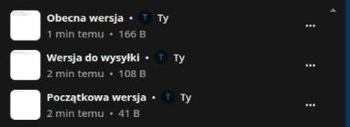Wersja pliku oznaczona własną nazwą