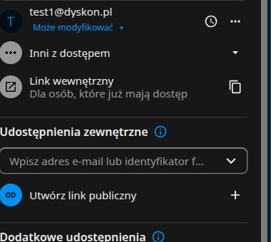 Folder z etykietą Udostępniono na liście plików